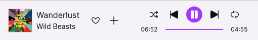 Screenshot of Deezer's player interface, showing the current play time exceeding the track's length