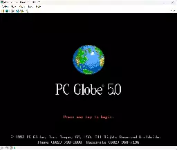 MS-DOS applications: PC Globe 5