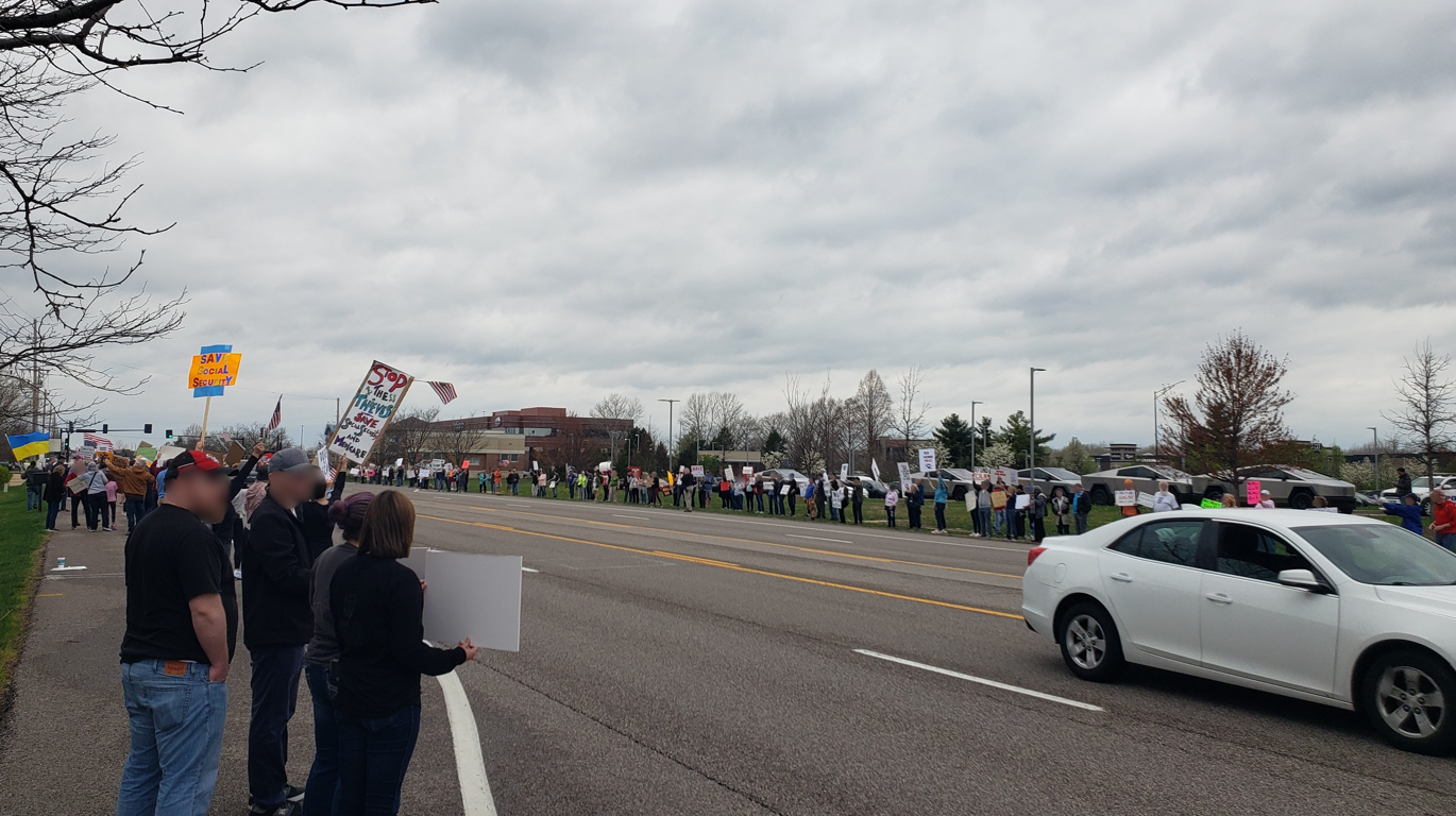 tesla protest pic