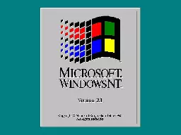 The History of Windows NT 3.1