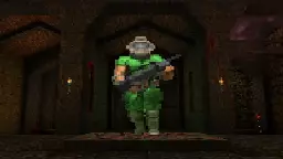 Duake lets you play Quake as the Doomguy