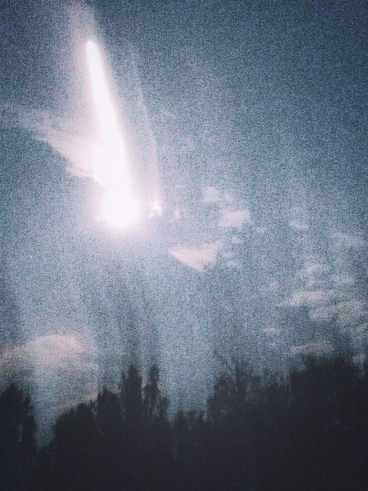 Blurry sky at dusk