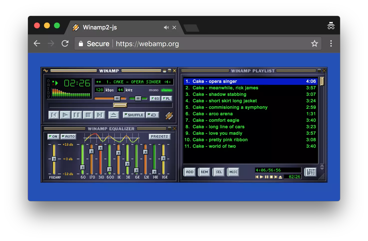 Webamp • Winamp in your browser