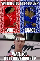 i use edit.com, notepad and geany btw