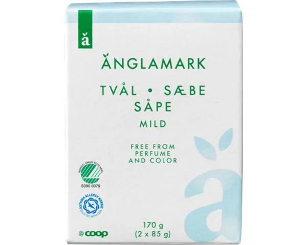 Billede af indpakning til 2x85 gram änglamark sæbebar.